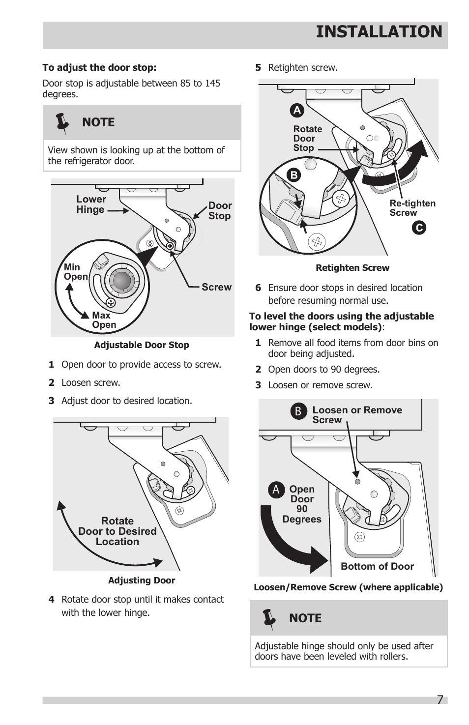 Installation | FRIGIDAIRE FGHN2844LF User Manual | Page 7 / 30