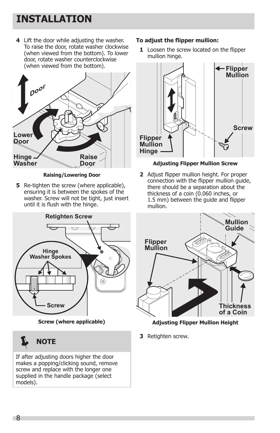 Installation | FRIGIDAIRE FGHN2844LF User Manual | Page 8 / 30