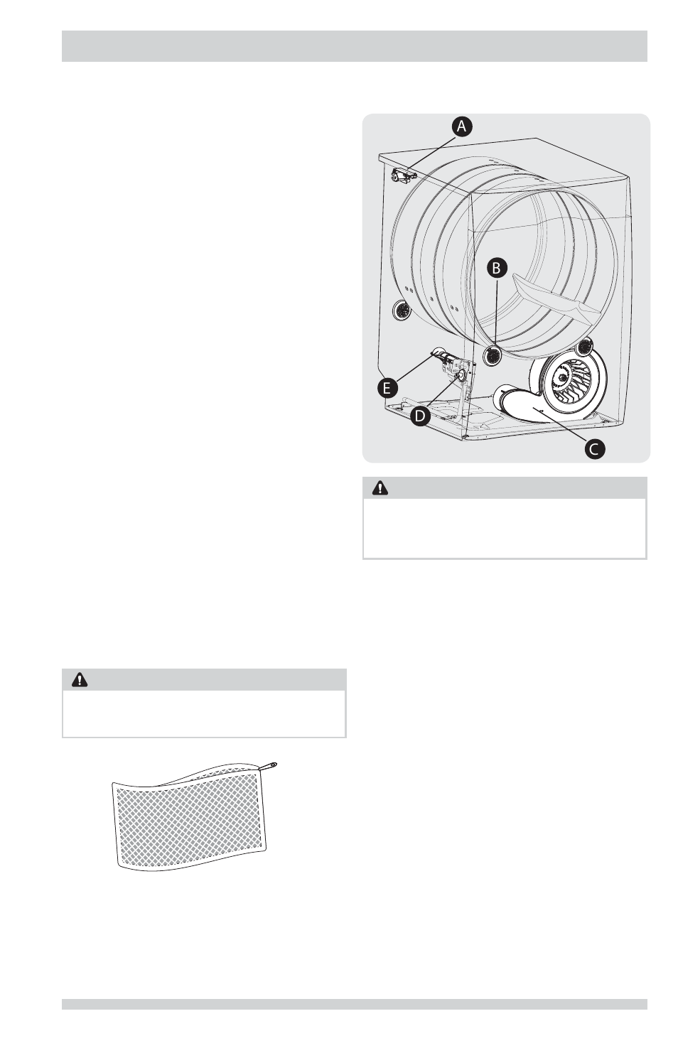 Operating instructions, Bc d e a, Warning | Caution | FRIGIDAIRE FFSG5115PA User Manual | Page 7 / 18