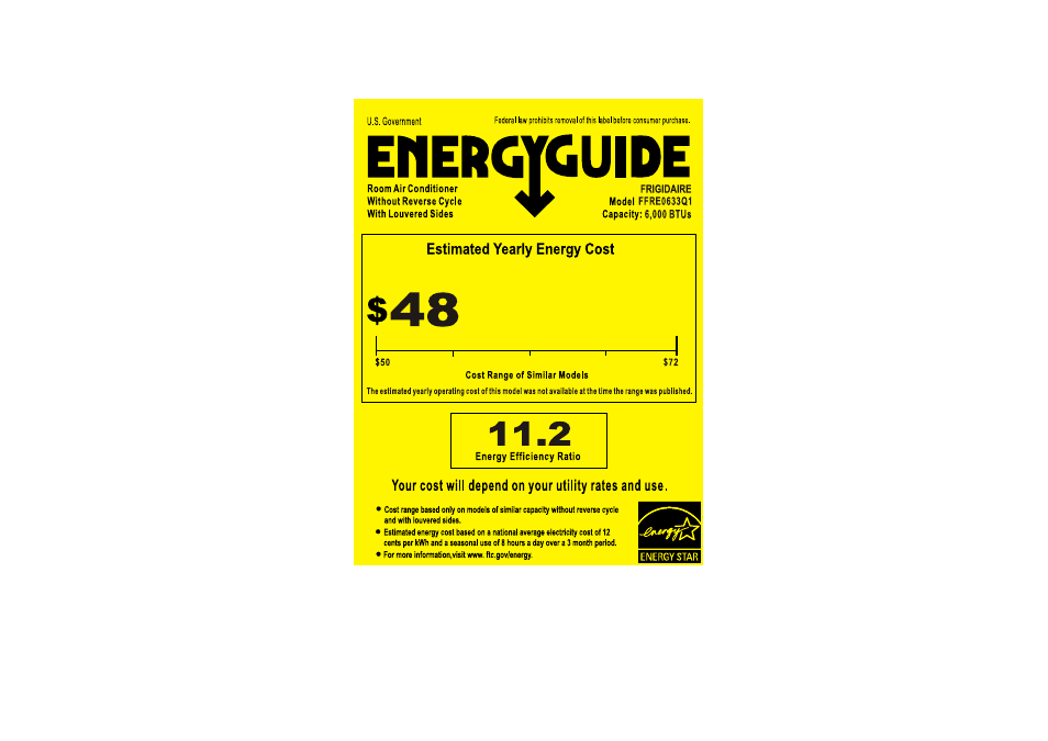 FRIGIDAIRE FFRE0633Q1 User Manual | 1 page