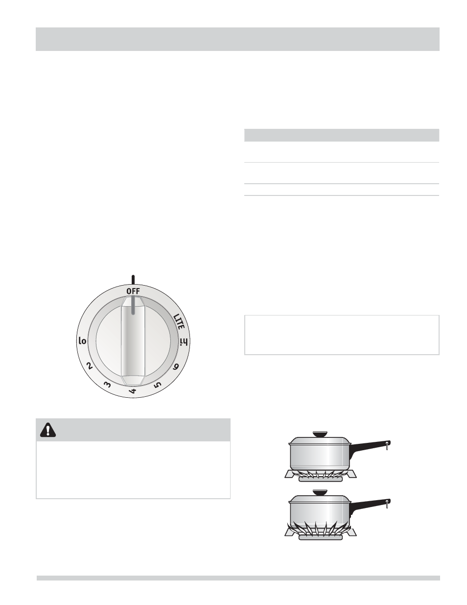 Setting surface controls, Caution | FRIGIDAIRE FPGF3685LS User Manual | Page 11 / 28