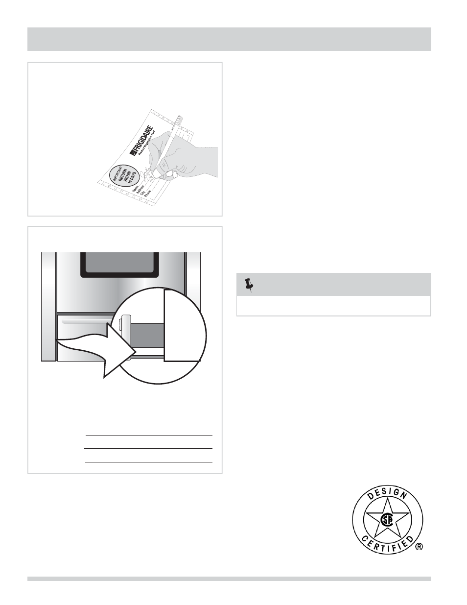 Product registration, Serial plate location | FRIGIDAIRE FPGF3685LS User Manual | Page 2 / 28