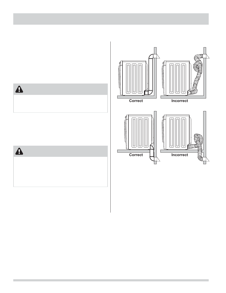 Exigences d’installation, Exigences du système d’évacuation, Avertissement | FRIGIDAIRE FAQG7001LW User Manual | Page 28 / 68