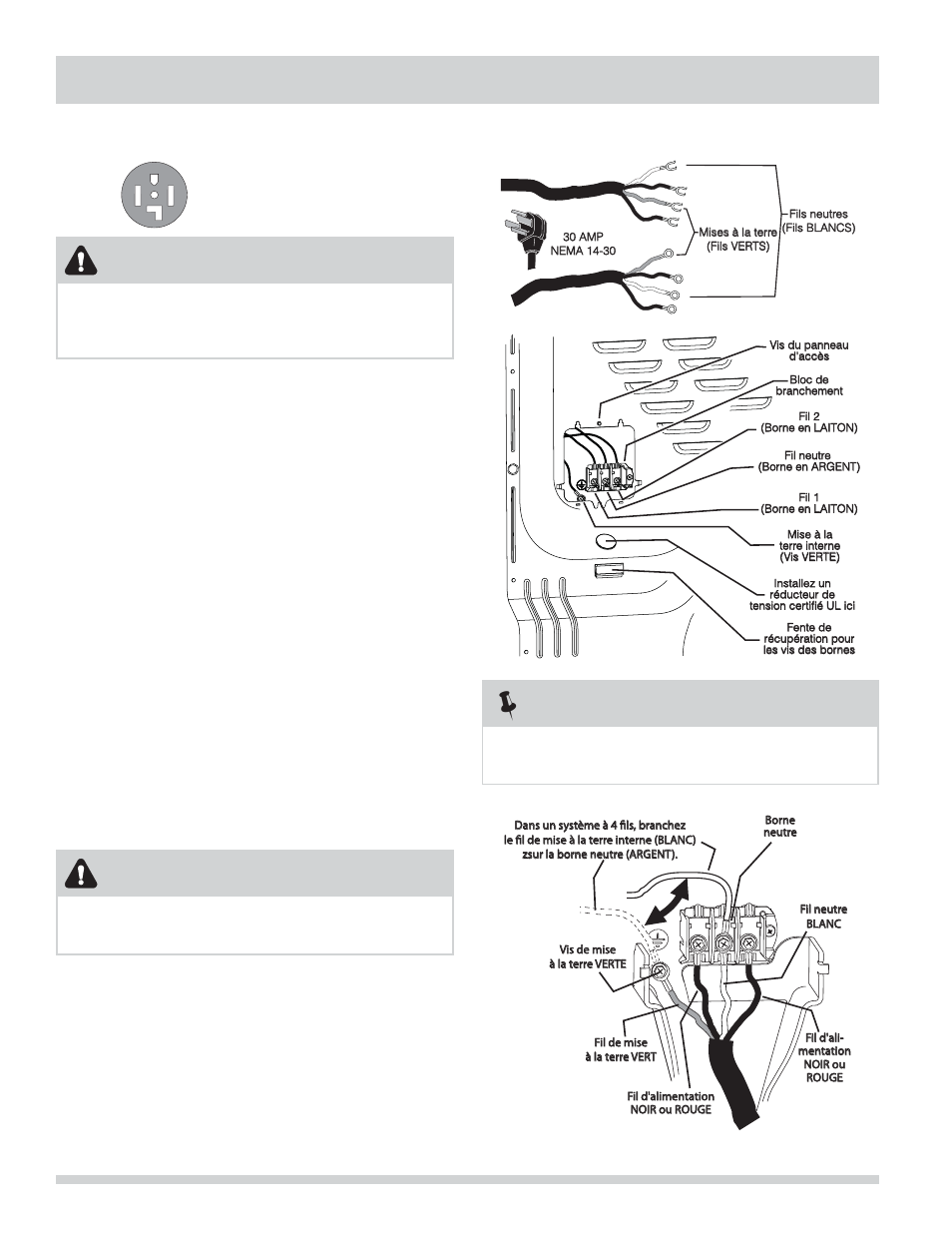Instructions d’installation, Remarque, Avertissement | FRIGIDAIRE FAQG7001LW User Manual | Page 38 / 68