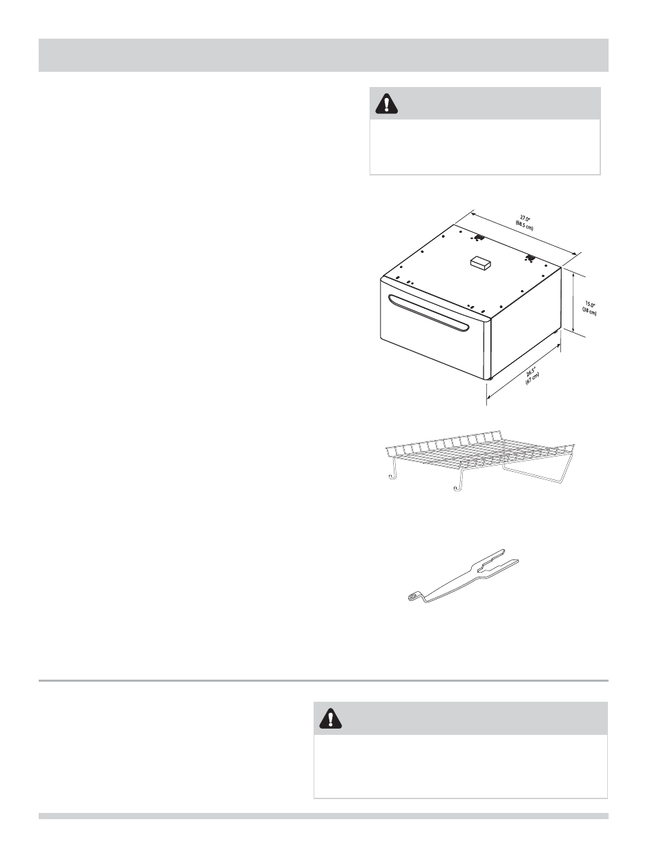 Accessoires, Avertissement, Pièces de rechange | Attention | FRIGIDAIRE FAQG7001LW User Manual | Page 44 / 68