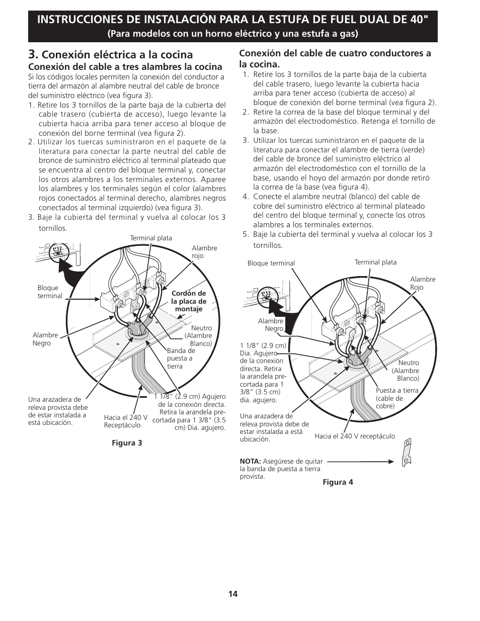 Conexión eléctrica a la cocina | FRIGIDAIRE FPDF4085KF User Manual | Page 14 / 24
