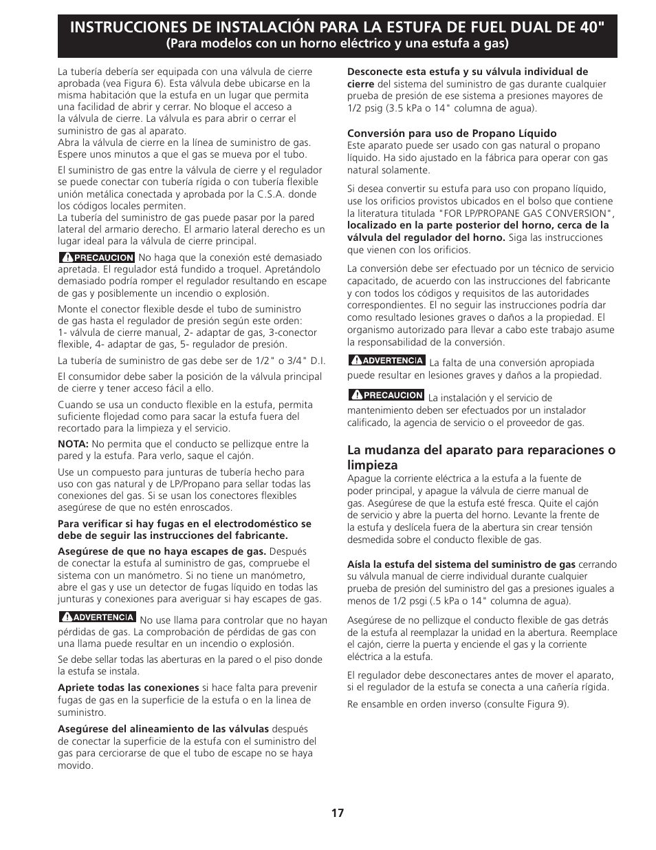 FRIGIDAIRE FPDF4085KF User Manual | Page 17 / 24