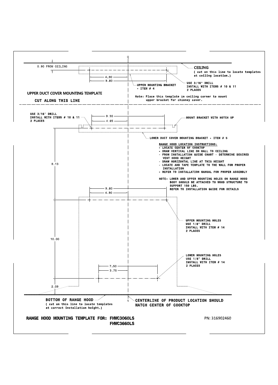 FRIGIDAIRE FHWC3060LS User Manual | 1 page