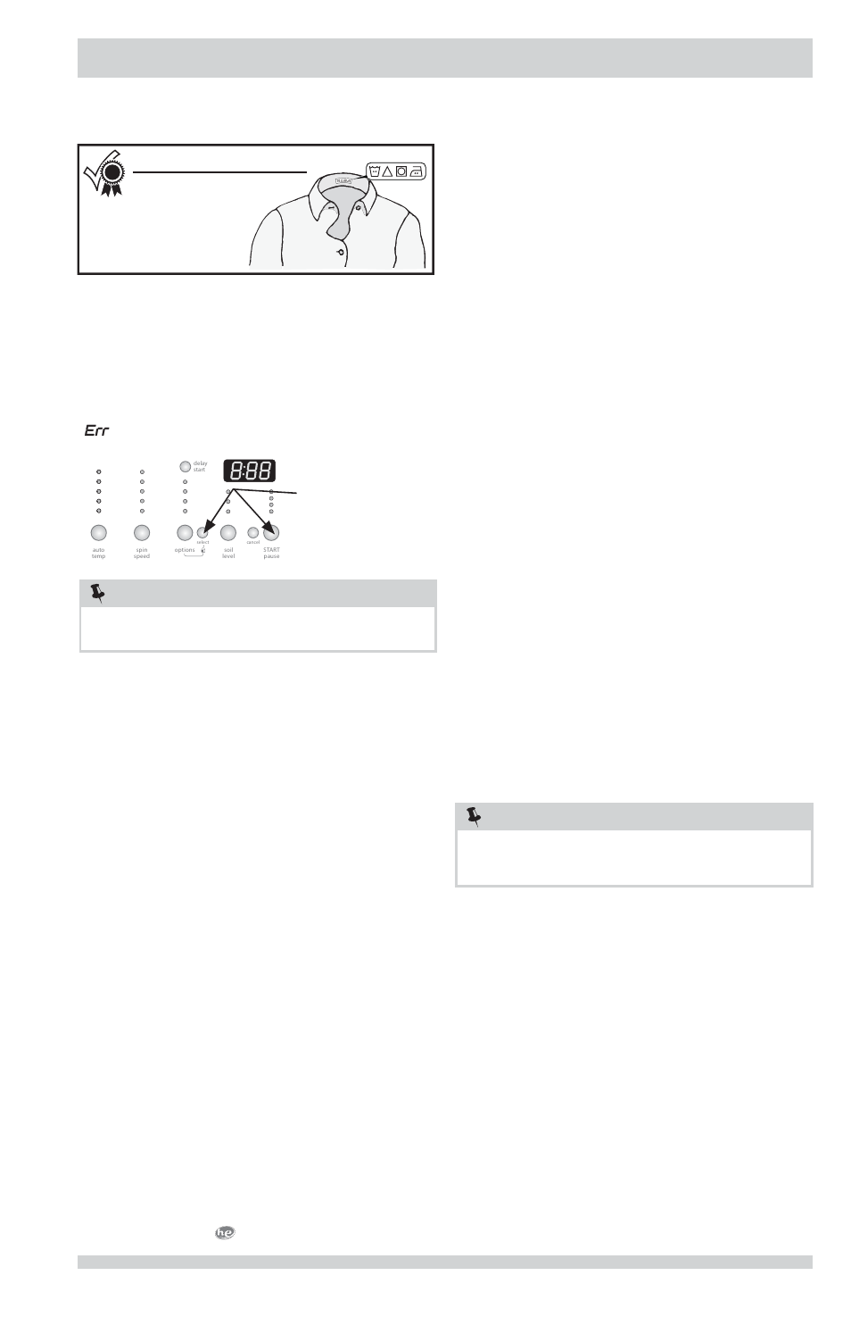 Operating instructions, Cycle settings, For best results | Cycle options | FRIGIDAIRE FFFW5000QW User Manual | Page 11 / 24