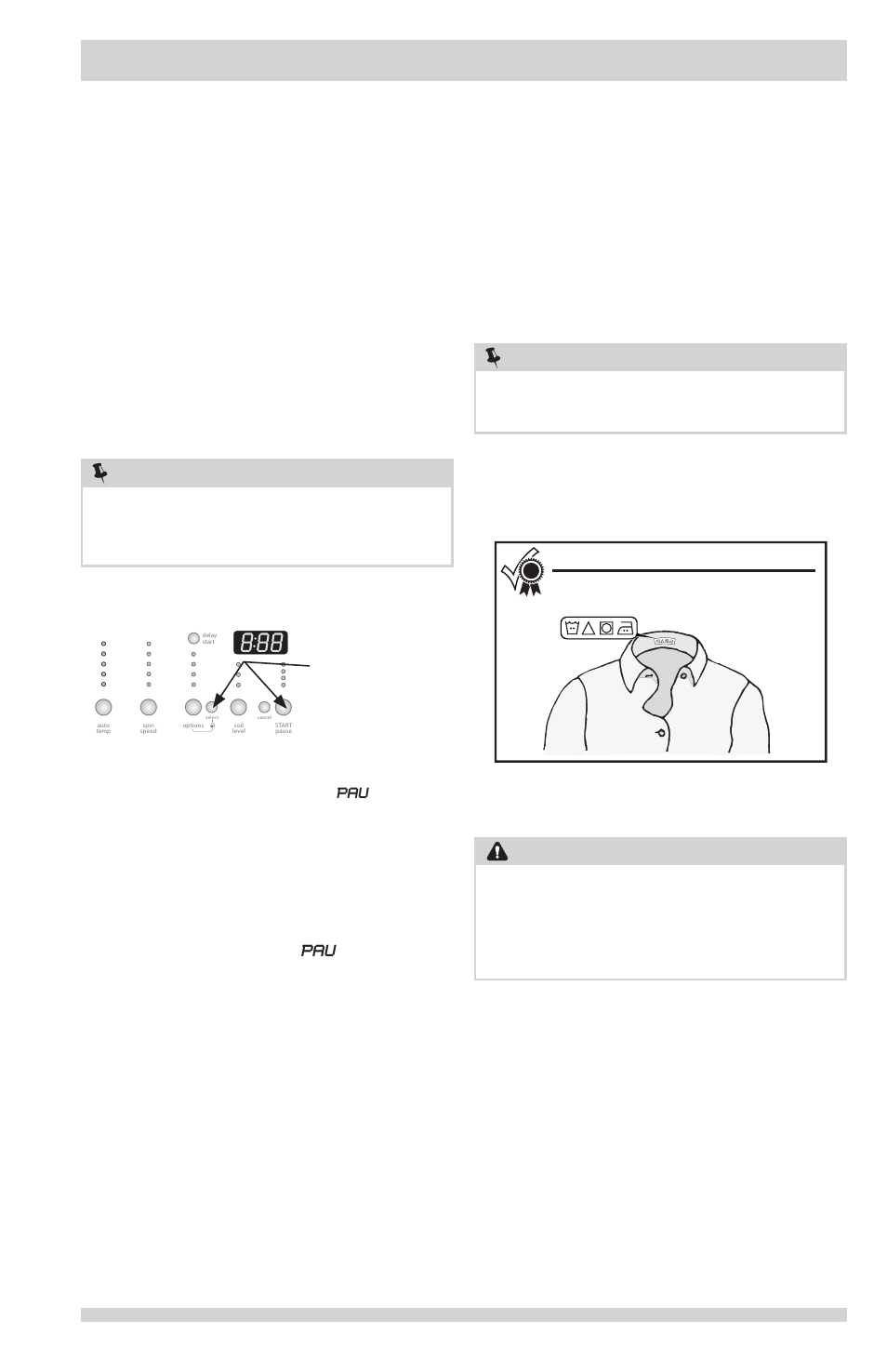 Operating instructions, Caution, Operating your washer, continued | For best results | FRIGIDAIRE FFFW5000QW User Manual | Page 9 / 24