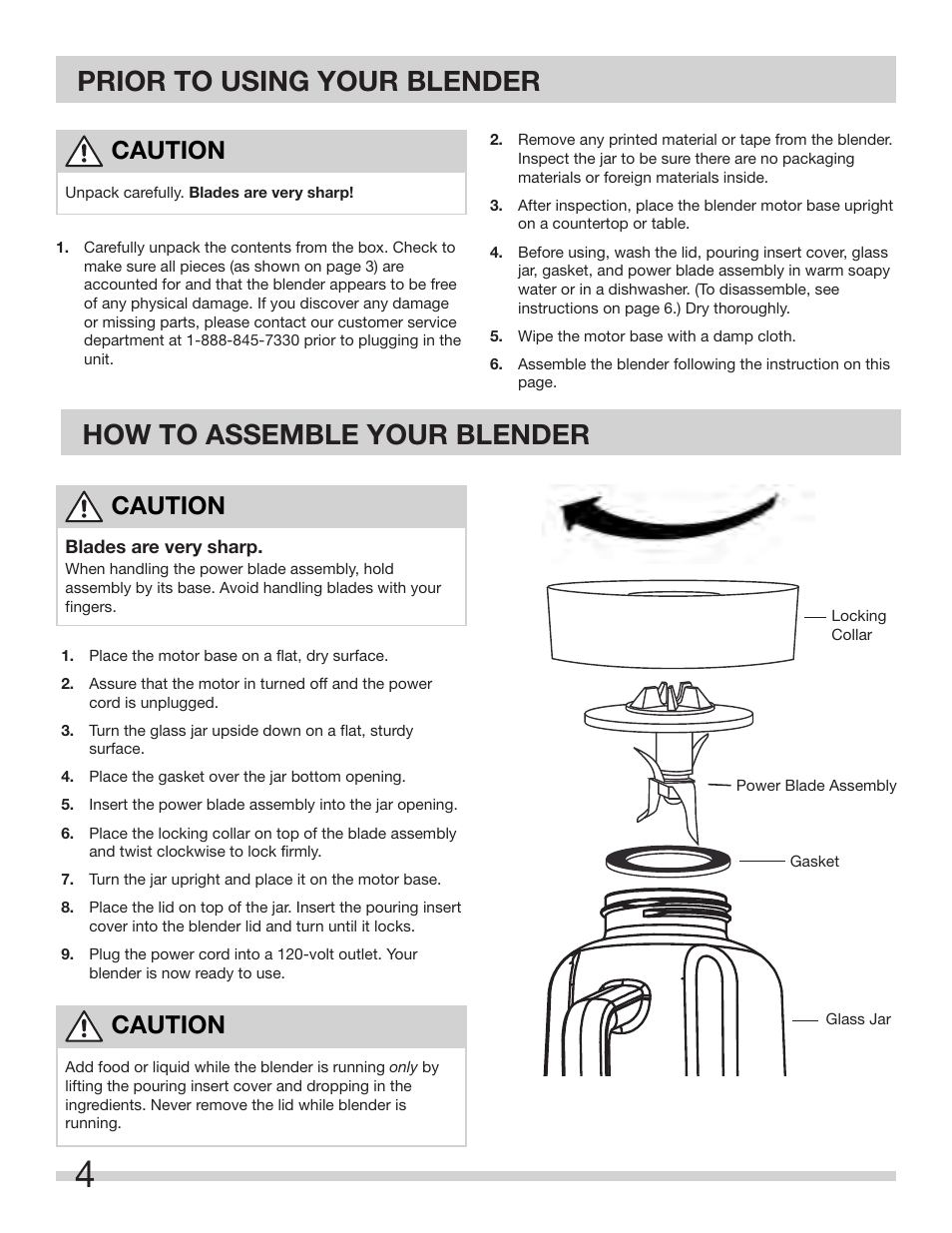 Caution | FRIGIDAIRE FPJB56B7MS User Manual | Page 4 / 27