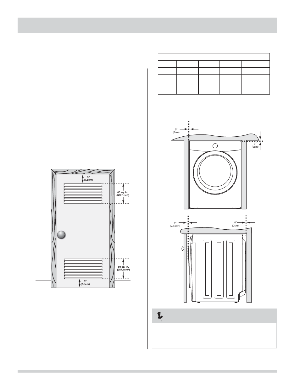 Installation requirements, Clearance requirements, continued, Installation in a recess or closet | FRIGIDAIRE FAQE7001LW User Manual | Page 10 / 48