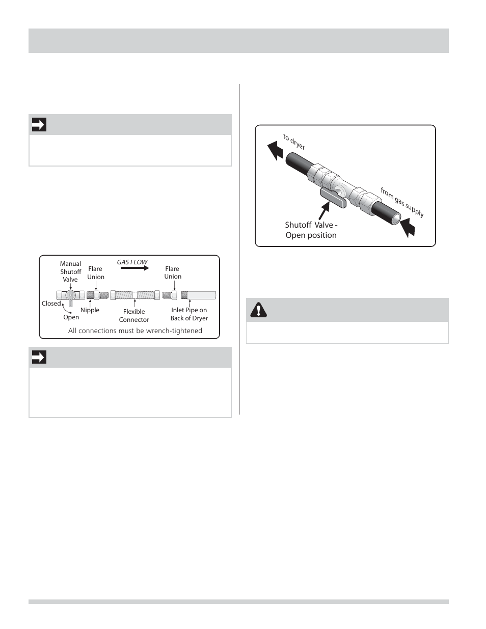 Installation instructions, Gas connection, Warning | Important | FRIGIDAIRE FAQE7001LW User Manual | Page 14 / 48