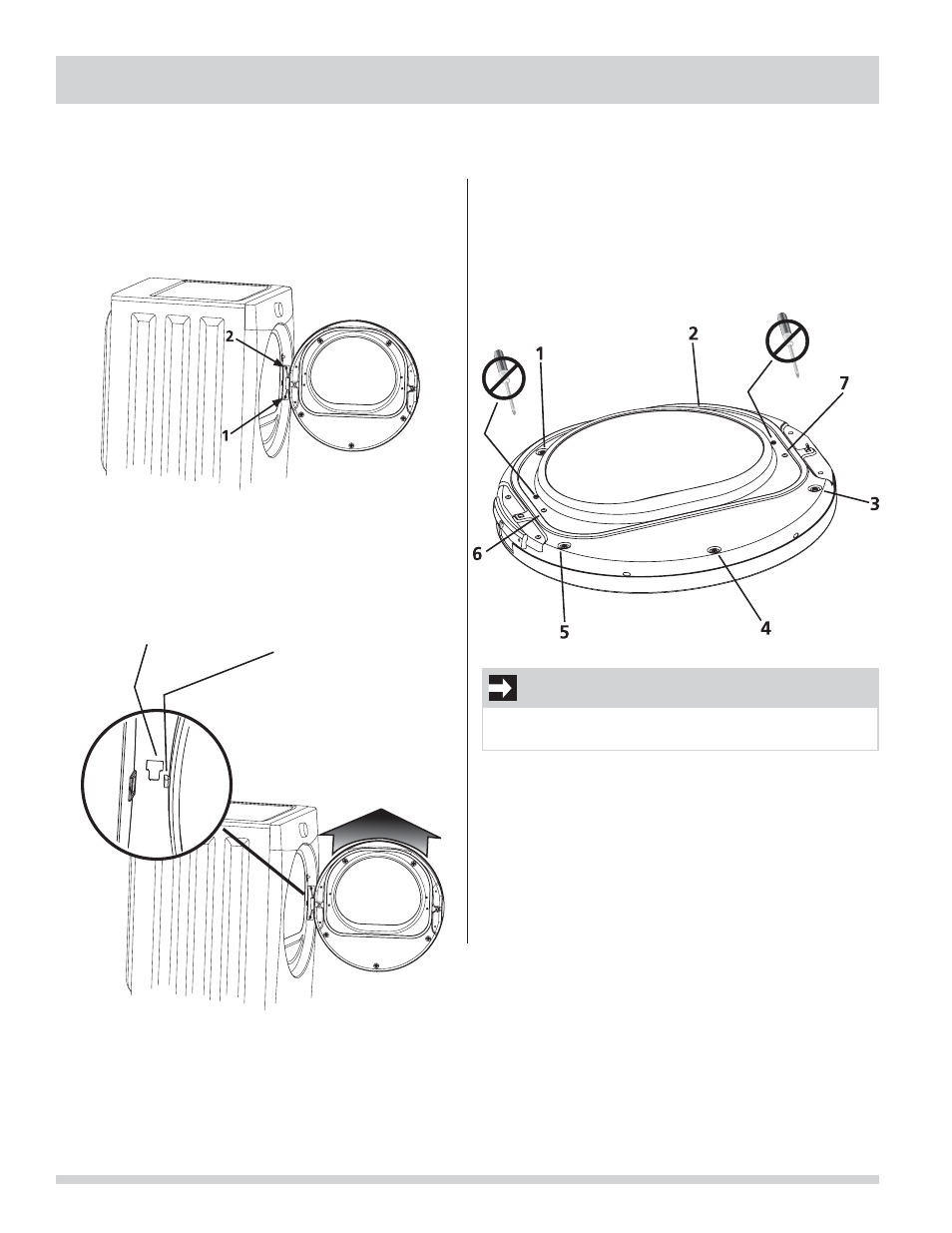 Reversing door, Removing the door, Important | FRIGIDAIRE FAQE7001LW User Manual | Page 18 / 48