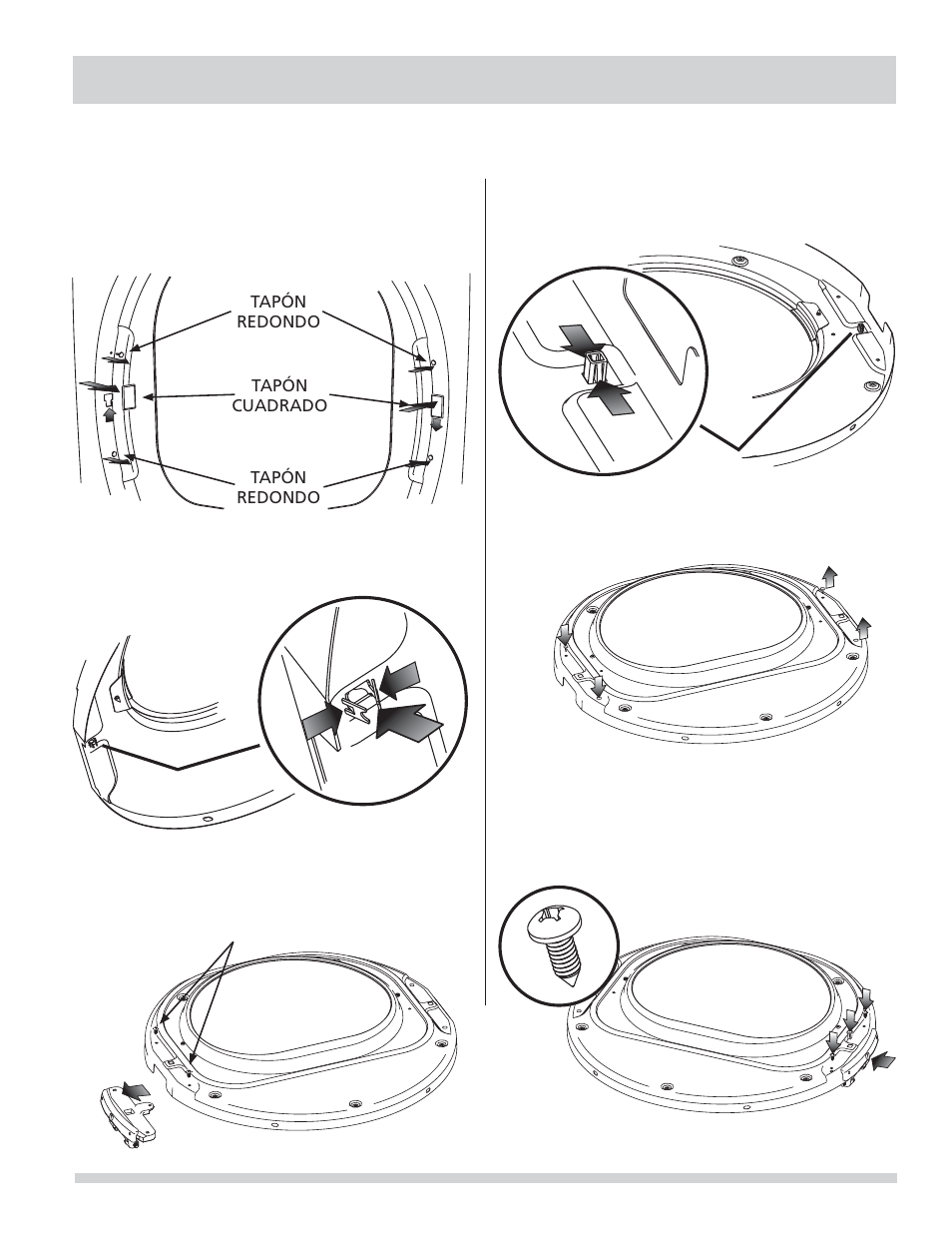 Inversión de la puerta, Inversión de la bisagra | FRIGIDAIRE FAQE7001LW User Manual | Page 41 / 48
