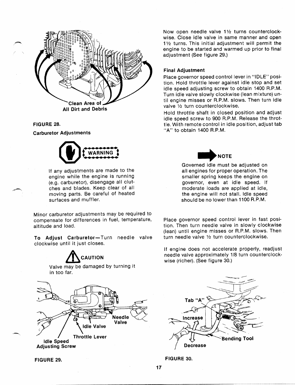 Bolens 140-830A User Manual | Page 17 / 38