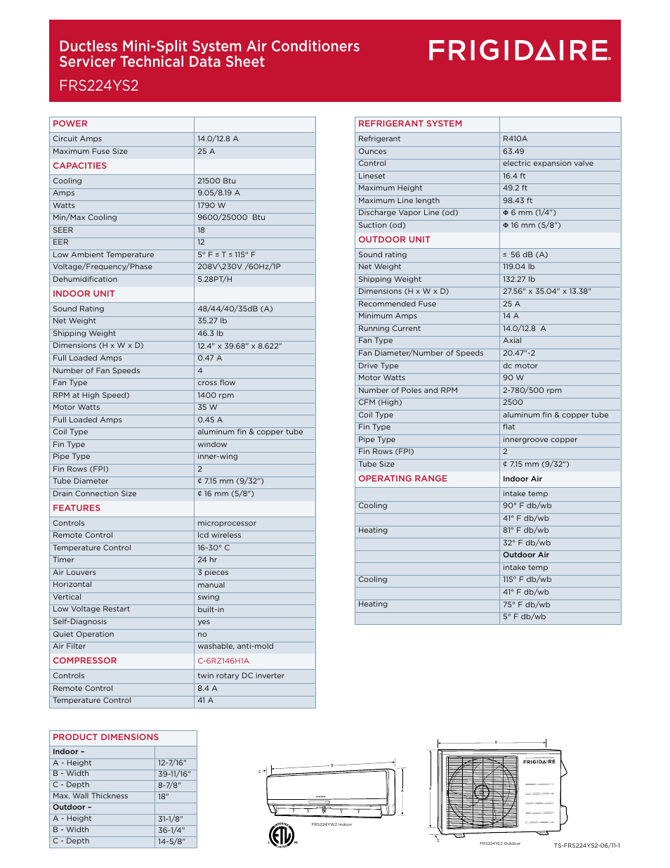 FRIGIDAIRE FRS224YS2 User Manual | Page 3 / 4