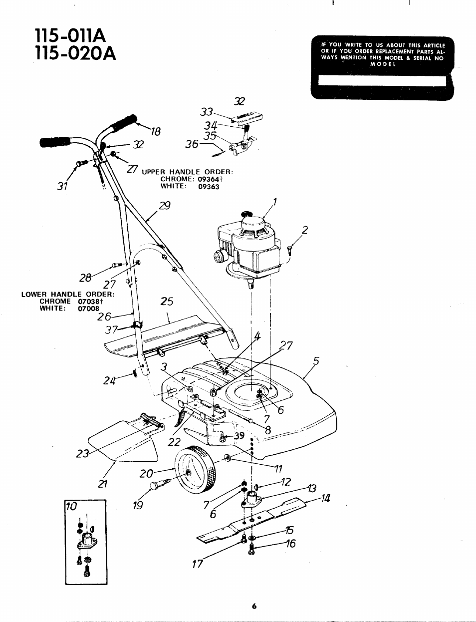 Bolens 115-020A User Manual | Page 6 / 8