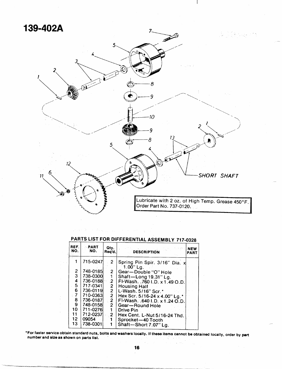 402a | Bolens 139-402A User Manual | Page 16 / 26
