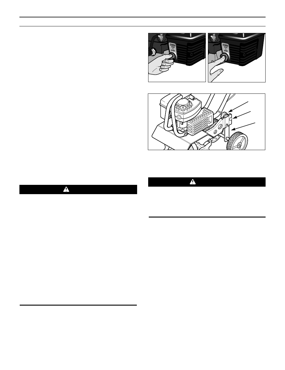 Operation, Pre-start preparation, Stopping and starting the engine | Danger, Warning | Bolens 12207 User Manual | Page 10 / 20
