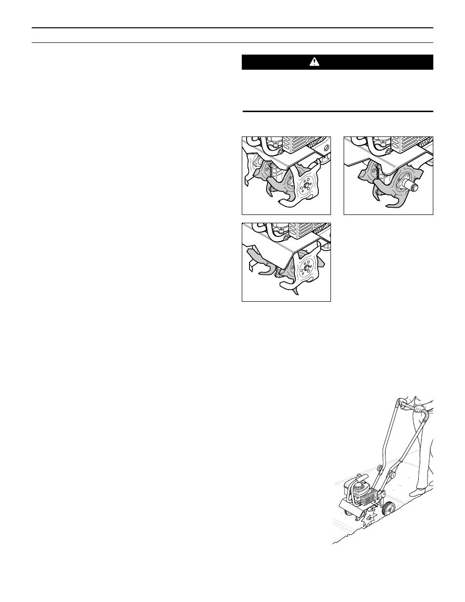 Operation, Warning | Bolens 12207 User Manual | Page 12 / 20