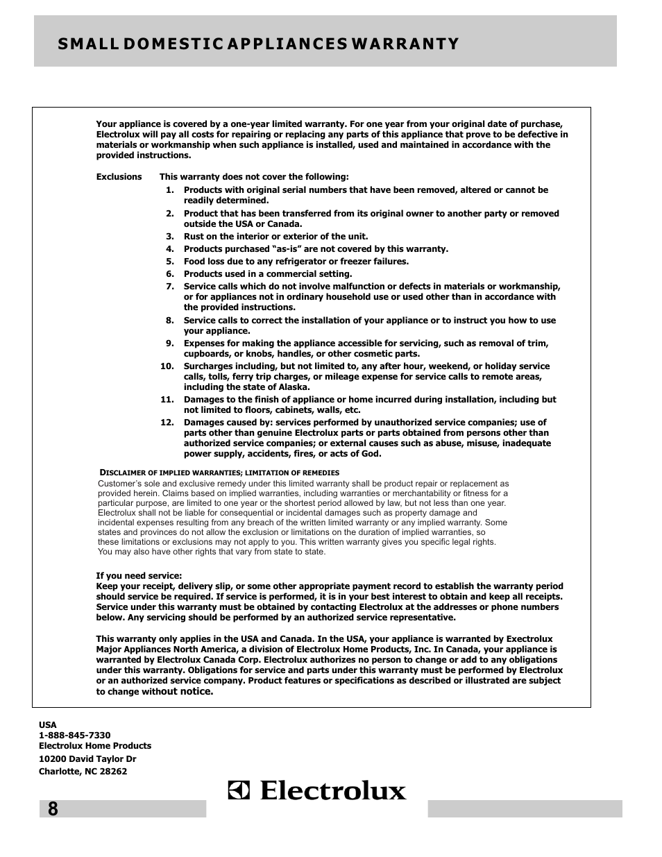 FRIGIDAIRE FPIB10B7NS User Manual | Page 8 / 24
