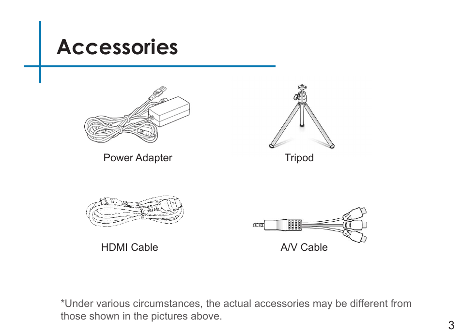 Accessories | AAXA Technologies P3X User Manual | Page 6 / 36