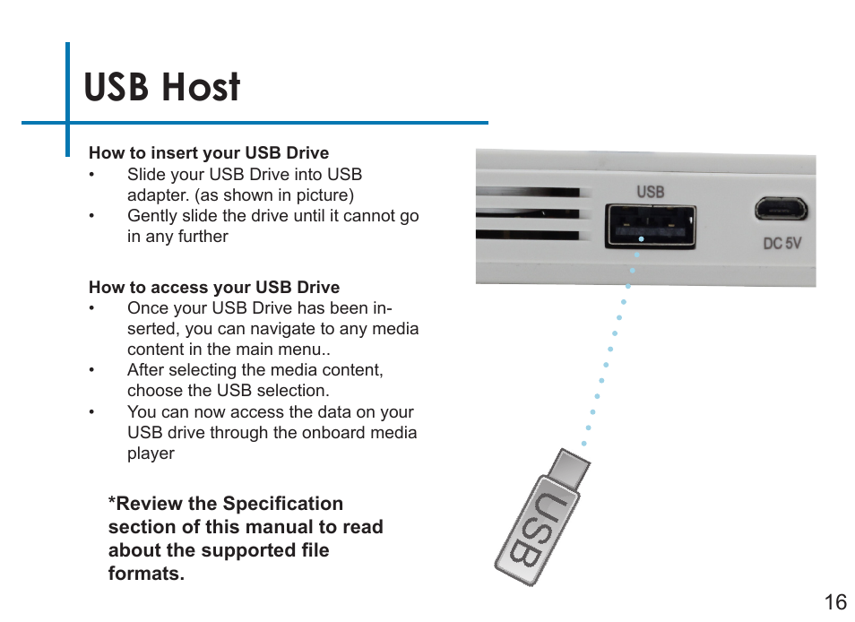 Usb host | AAXA Technologies LED Pico User Manual | Page 18 / 39