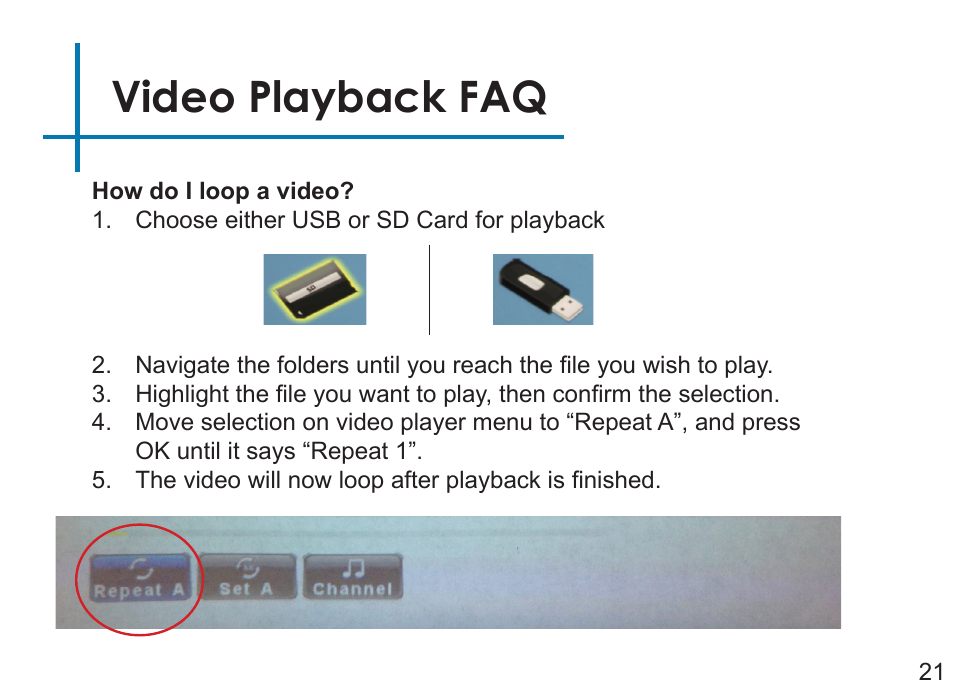 Video playback faq | AAXA Technologies LED Pico User Manual | Page 23 / 39