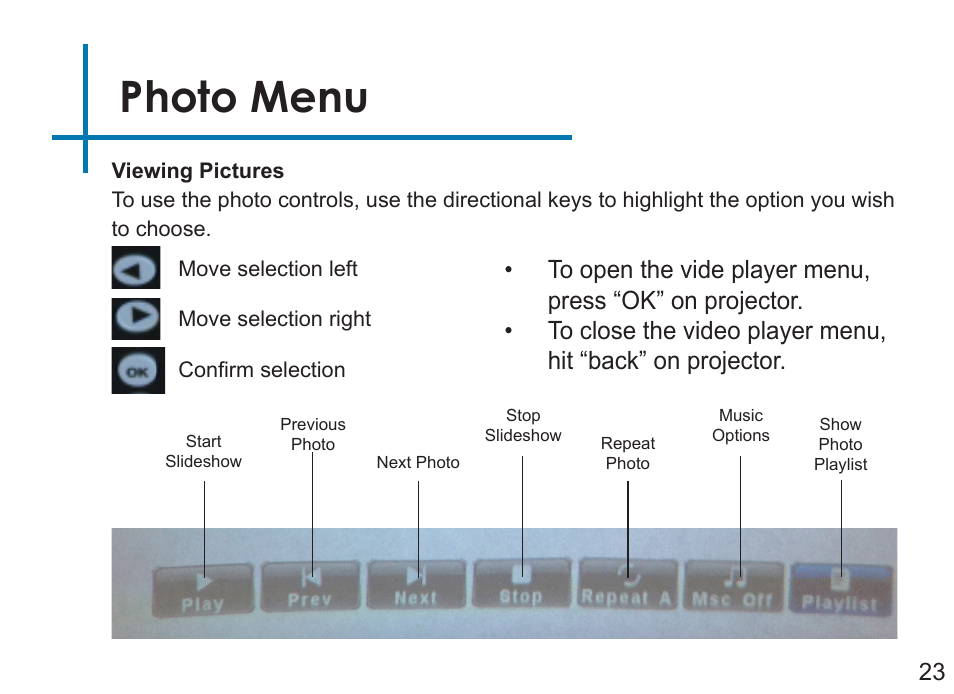 Photo menu | AAXA Technologies LED Pico User Manual | Page 25 / 39