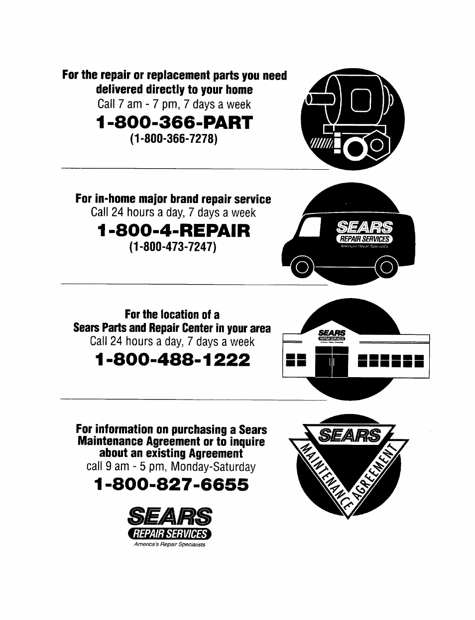 1 -800-366-part, 800-4-repair | Bolens 247.77763 User Manual | Page 30 / 48