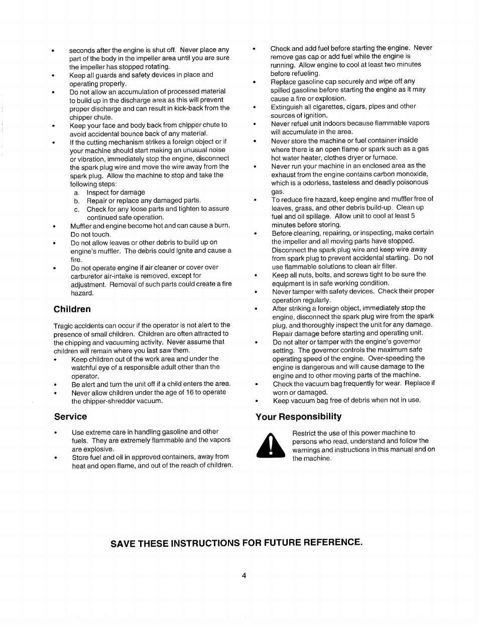 Bolens 247.77763 User Manual | Page 4 / 48