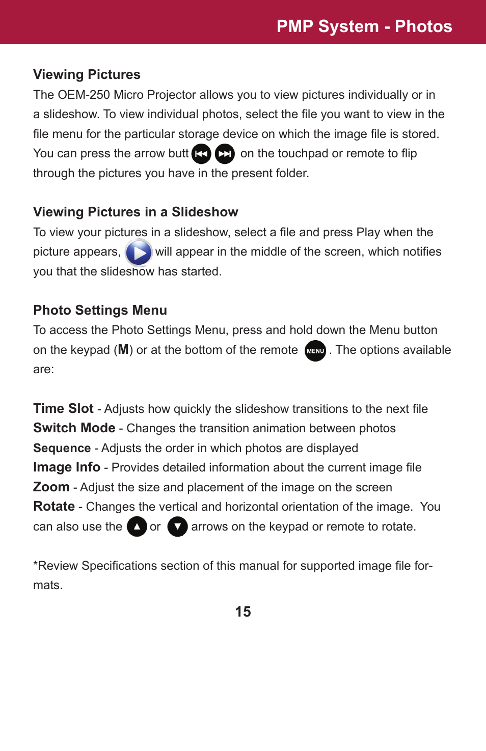 Pmp system - photos | AAXA Technologies OEM-25 User Manual | Page 16 / 29
