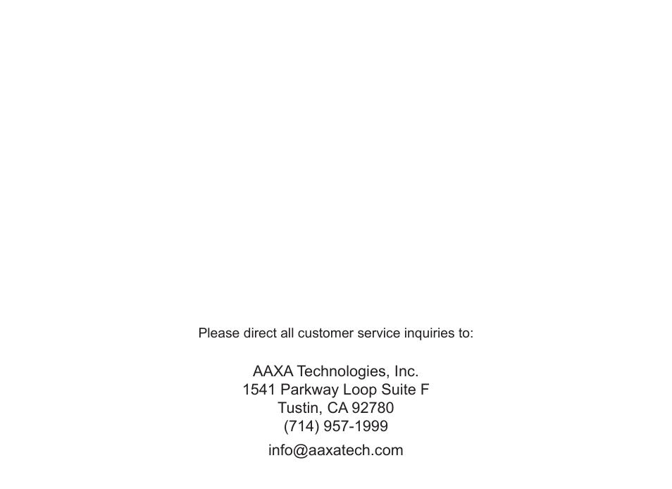 AAXA Technologies P2Jr User Manual | Page 38 / 38