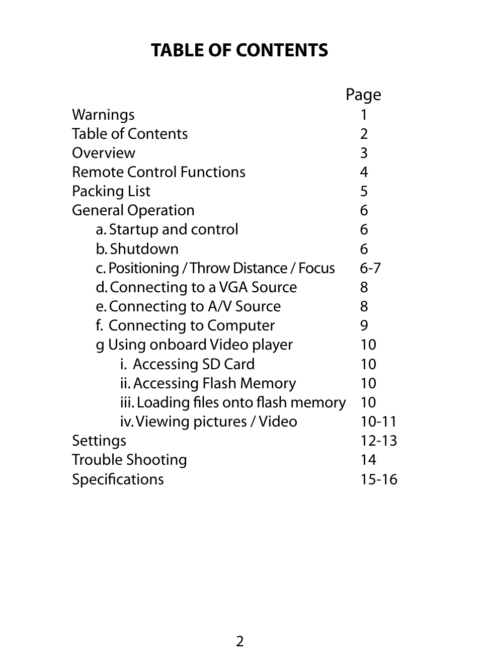 AAXA Technologies M1 Plus User Manual | Page 3 / 17