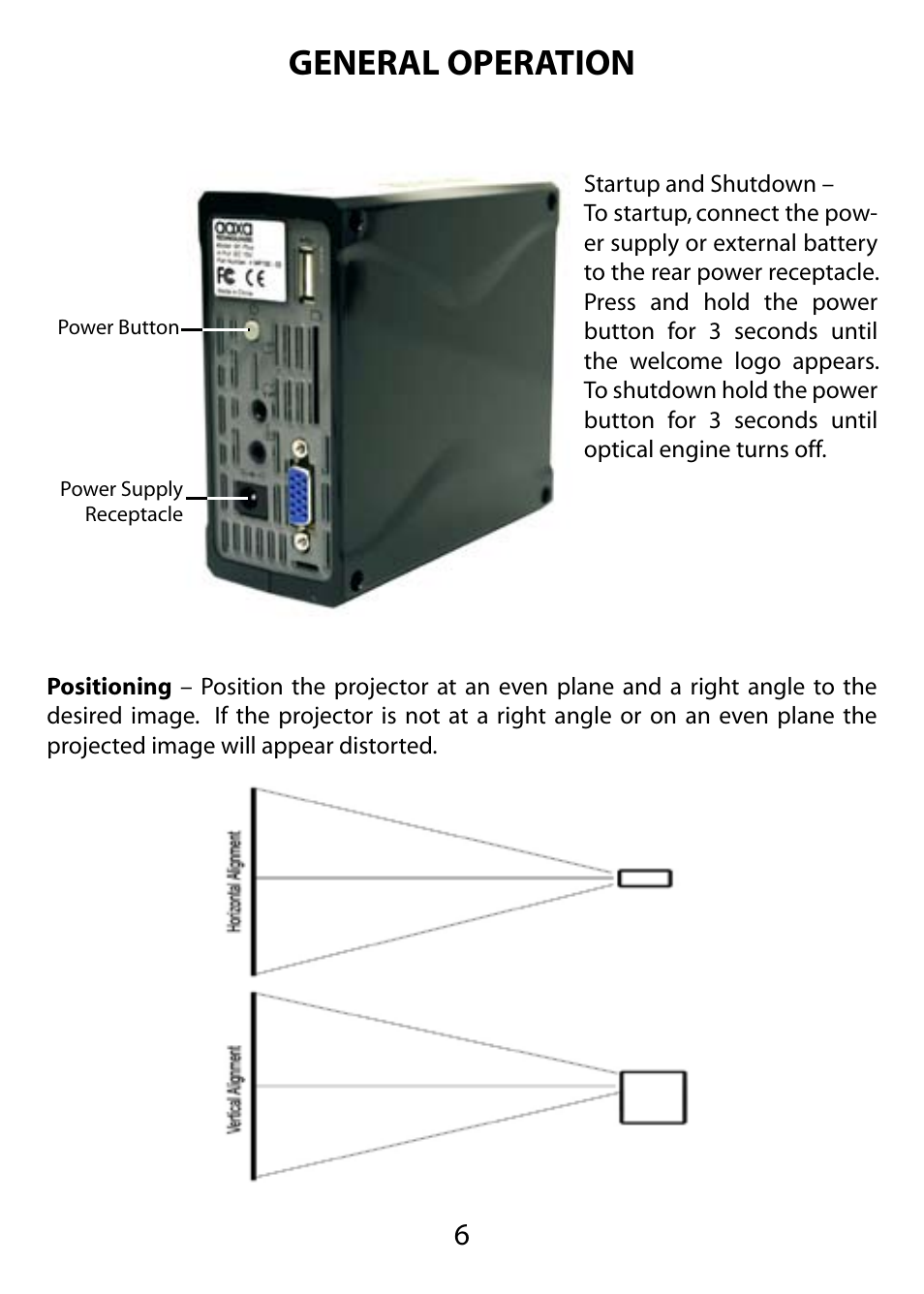 General operation | AAXA Technologies M1 Plus User Manual | Page 7 / 17