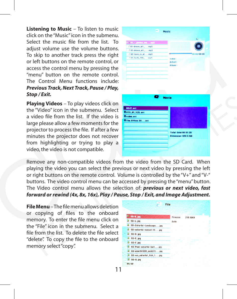 AAXA Technologies M1 Standard User Manual | Page 11 / 16