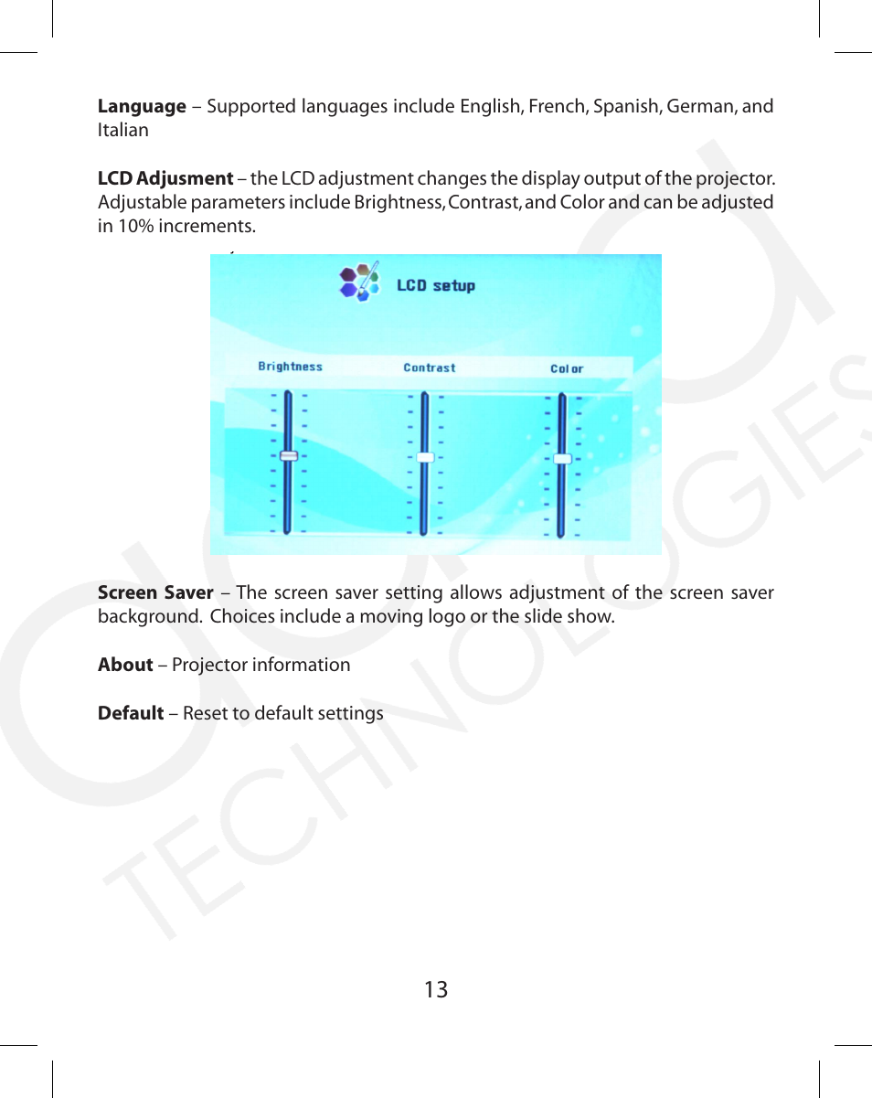 AAXA Technologies M1 Standard User Manual | Page 13 / 16
