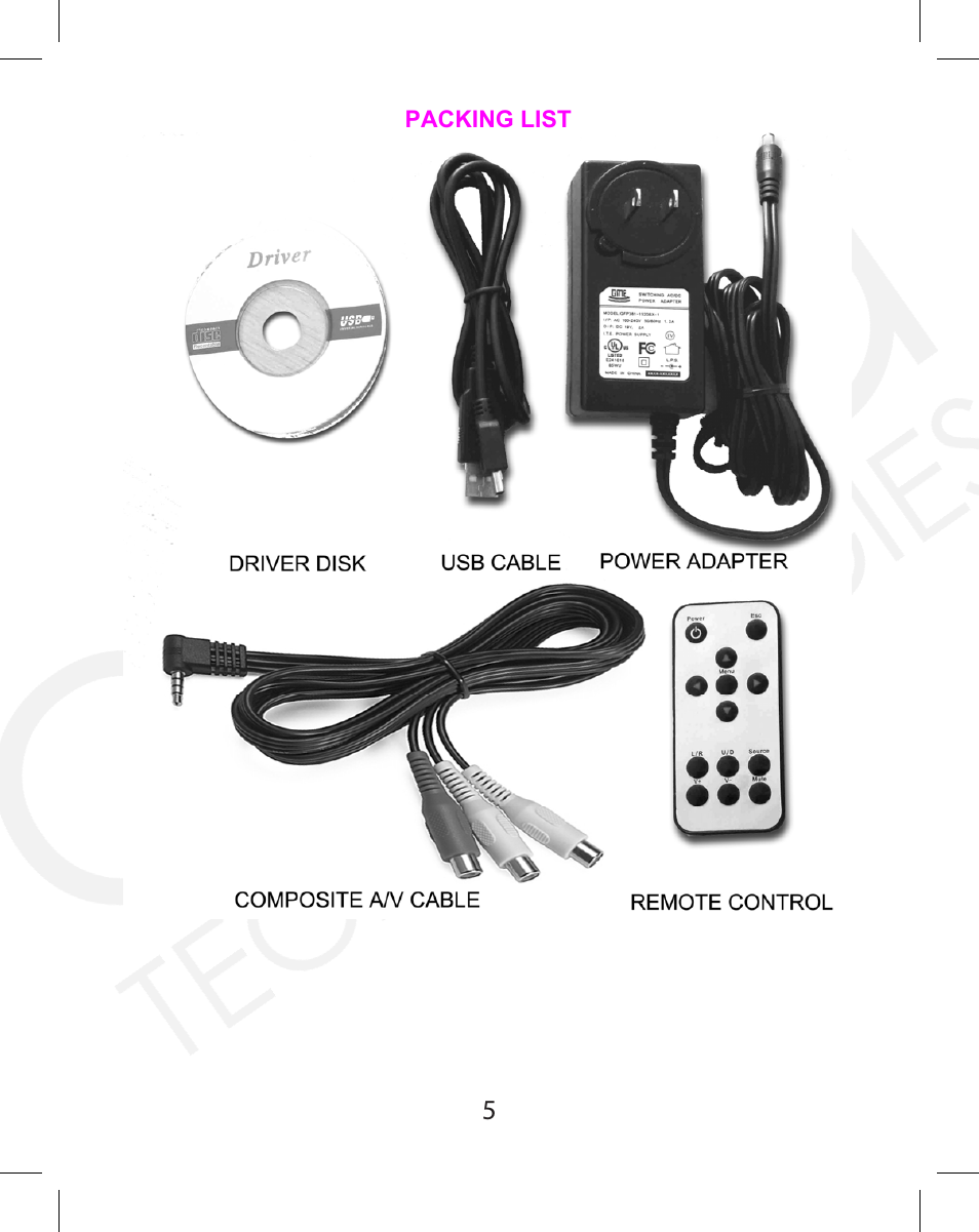 AAXA Technologies M1 Standard User Manual | Page 5 / 16