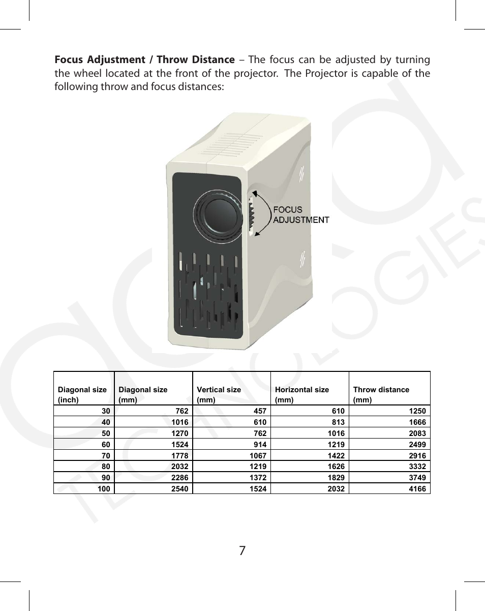 AAXA Technologies M1 Standard User Manual | Page 7 / 16
