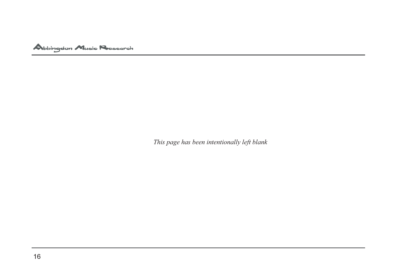 Abbingdon Music Research AM-777 Premier Class User Manual | Page 16 / 23
