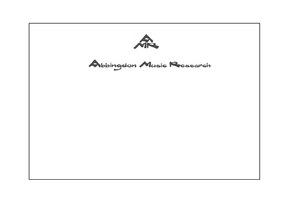 Abbingdon Music Research CD-77 Reference Class User Manual | 23 pages