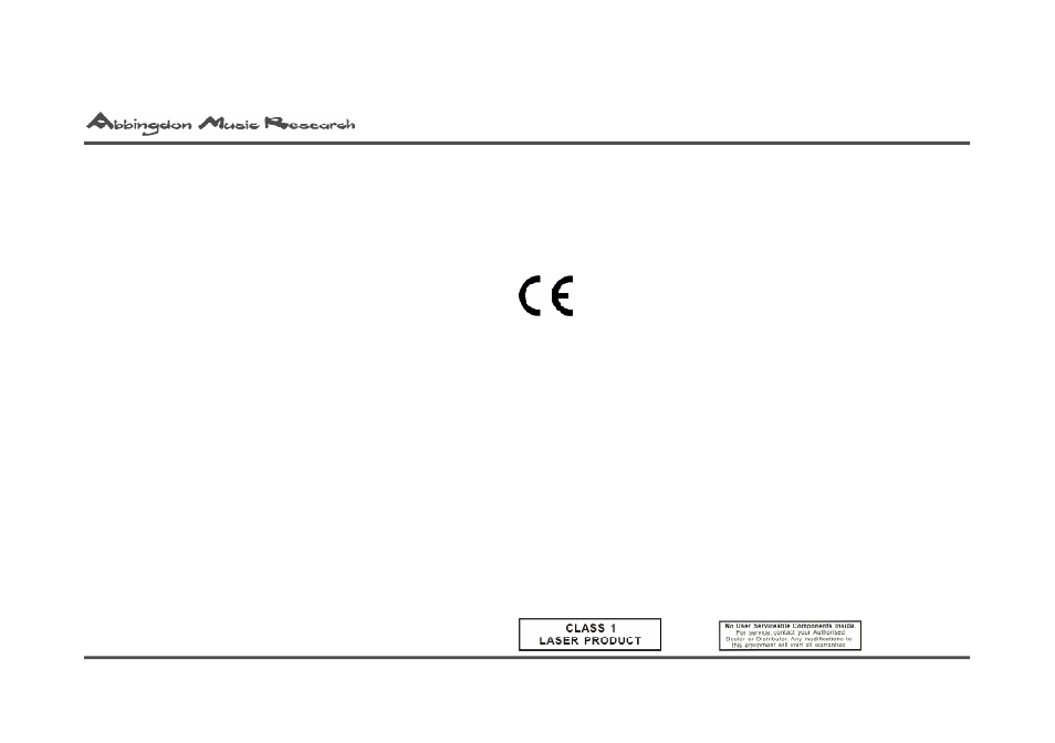 Abbingdon Music Research CD-77 Reference Class User Manual | Page 2 / 23