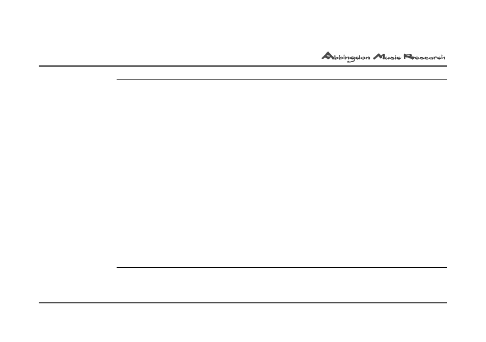 Appendix a - troubleshooting | Abbingdon Music Research CD-77 Reference Class User Manual | Page 23 / 23