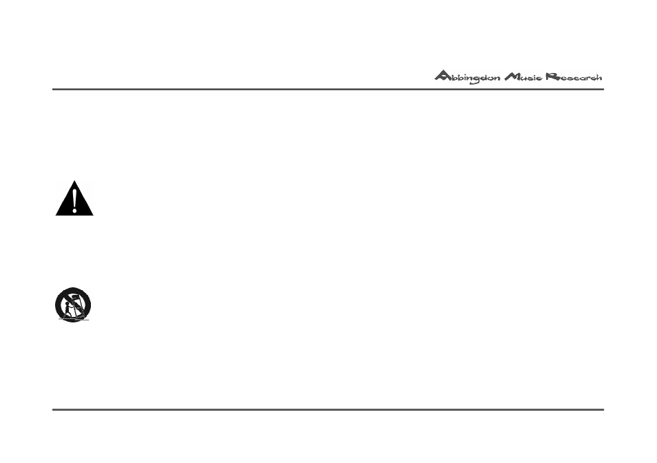 Warnings | Abbingdon Music Research CD-77 Reference Class User Manual | Page 3 / 23