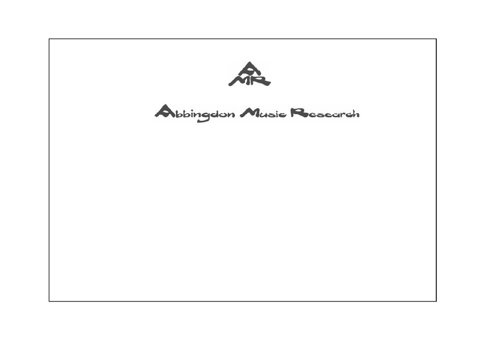 Abbingdon Music Research AM-77 Reference Class User Manual | 50 pages