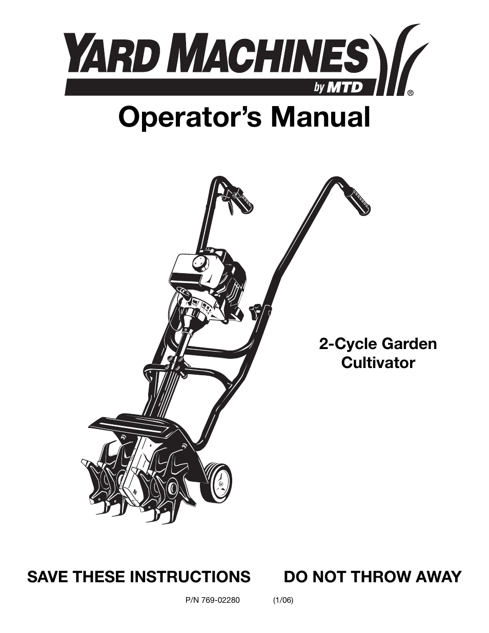 MTD 2-Cycle Garden Cultivator User Manual | 64 pages