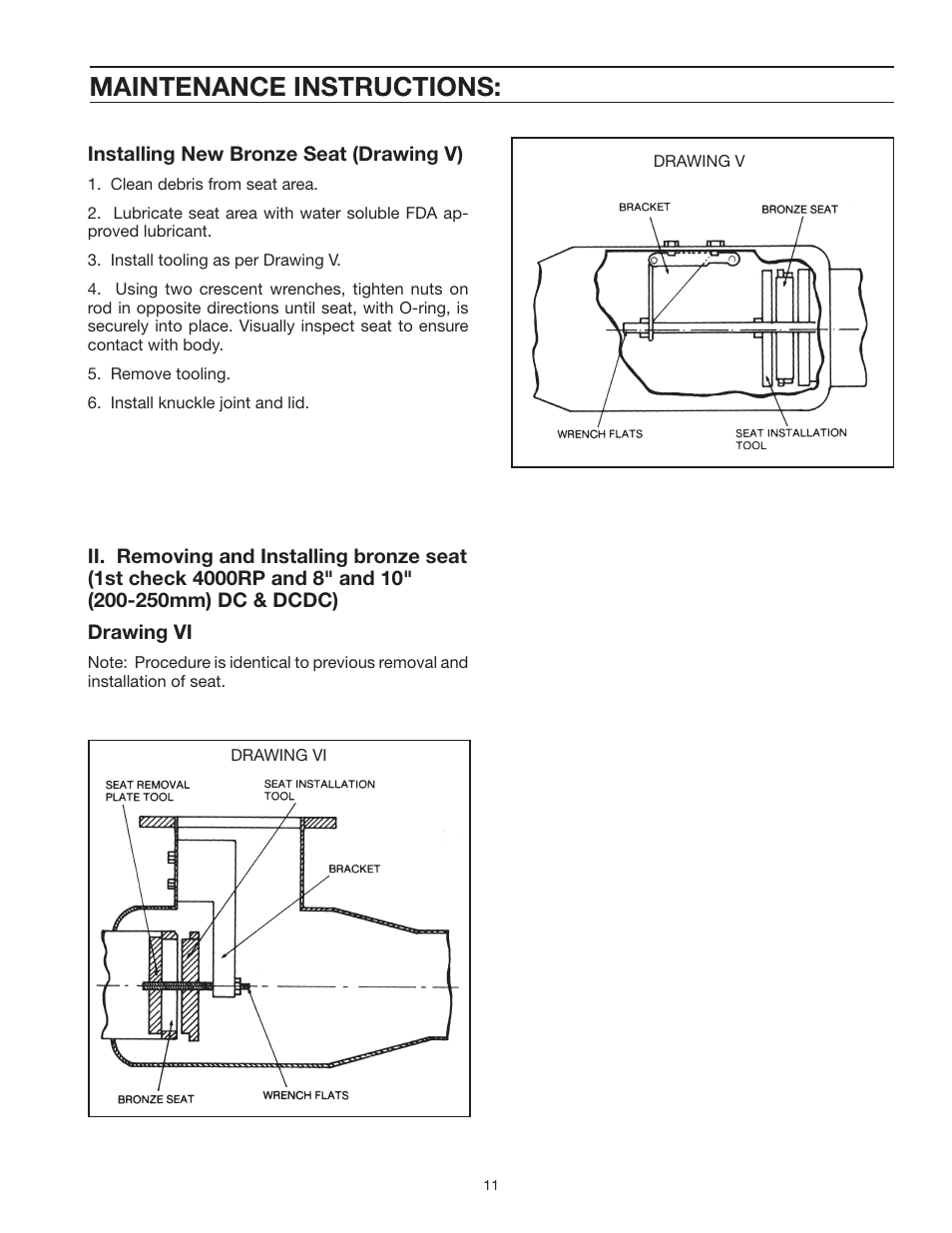Maintenance instructions | Ames Fire & Waterworks 5000RPDA Reduced Pressure Detector Assemblies User Manual | Page 11 / 16