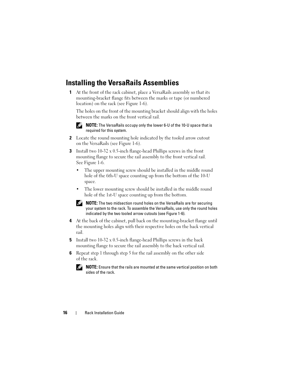 Installing the versarails assemblies | Dell PowerEdge M805 User Manual | Page 18 / 144