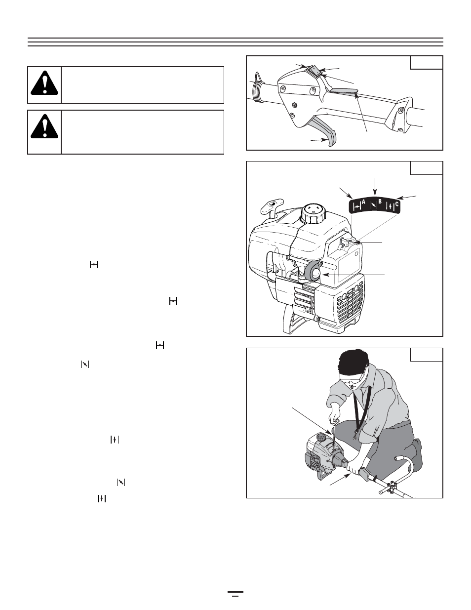 Instructions de démarrage et arrêt | Bolens BL250 User Manual | Page 37 / 80